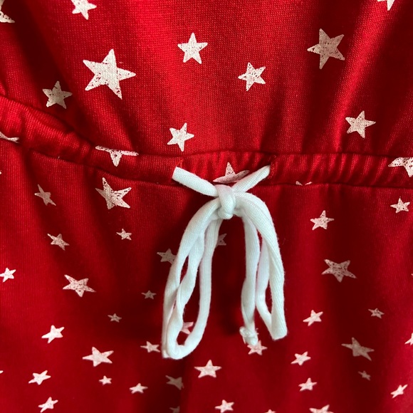 modern lux | red & white star print romper - Picture 6 of 11